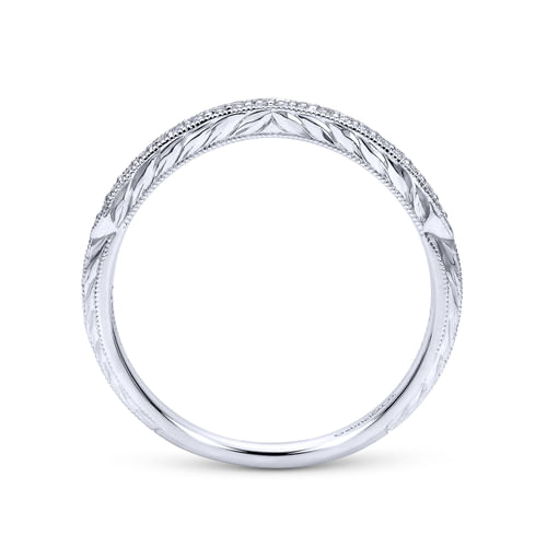14K White Gold   Knife Edge Matching Wedding Band