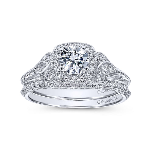 14K White Gold   Knife Edge Matching Wedding Band