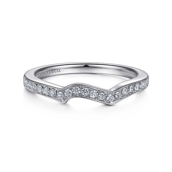 Gabriel - 14K White Gold   Matching Wedding Band