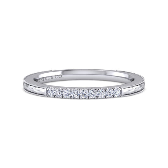 Gabriel - 14K White Gold Matching Wedding Band Gabriel - 14K White Gold Matching Wedding Band