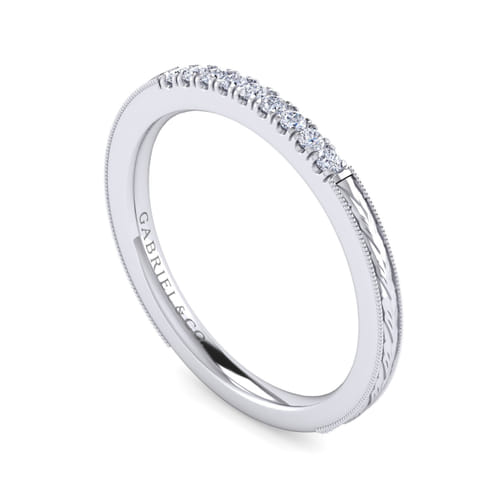 14K White Gold   Matching Wedding Band
