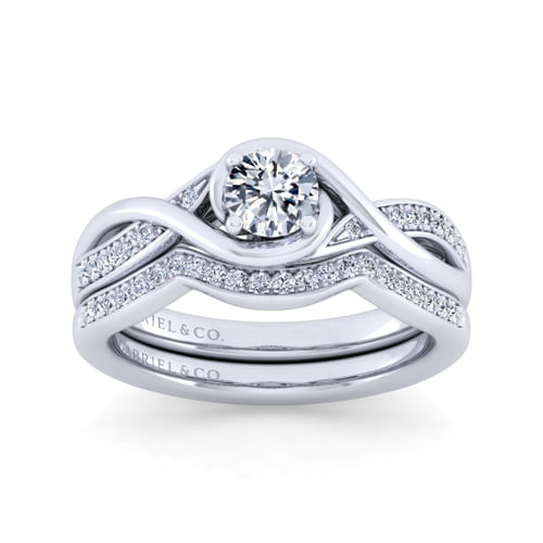 14K White Gold   Matching Wedding Band