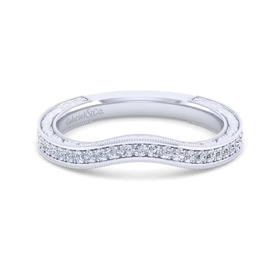 Gabriel - 14K White Gold   Matching Wedding Band