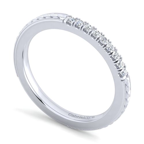14K White Gold   Matching Wedding Band