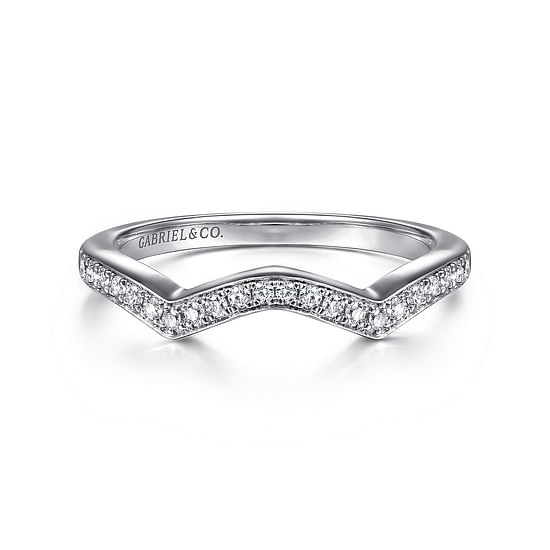 Gabriel - 14K White Gold   Matching Wedding Band