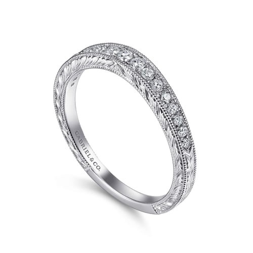 14K White Gold   Matching Wedding Band