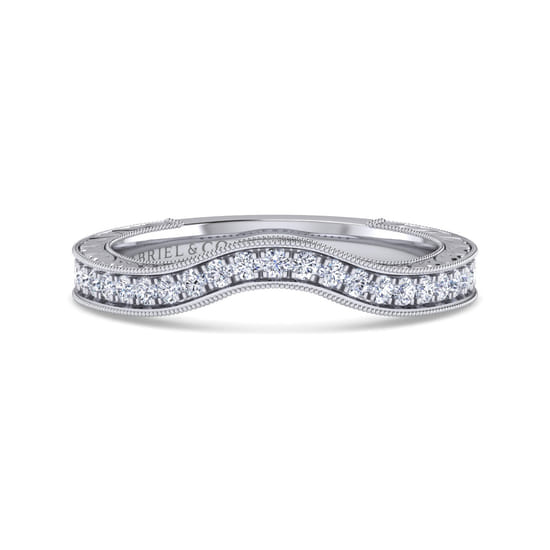 Gabriel - 14K White Gold   Matching Wedding Band