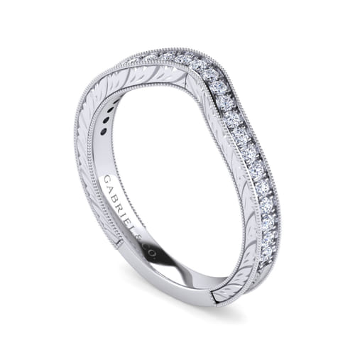 14K White Gold   Matching Wedding Band
