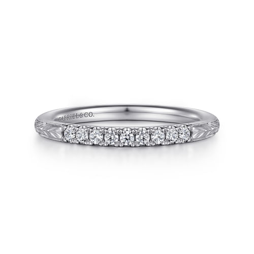 14K White Gold   Matching Wedding Band