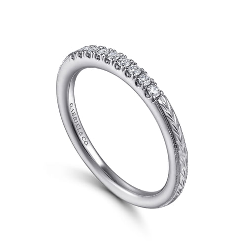 14K White Gold   Matching Wedding Band