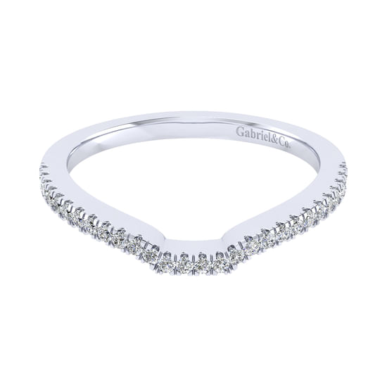 Gabriel - 14K White Gold   Matching Wedding Band