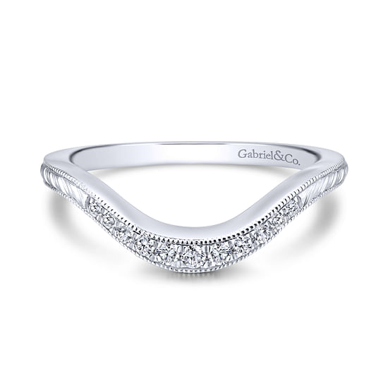 Gabriel - 14K White Gold   Matching Wedding Band