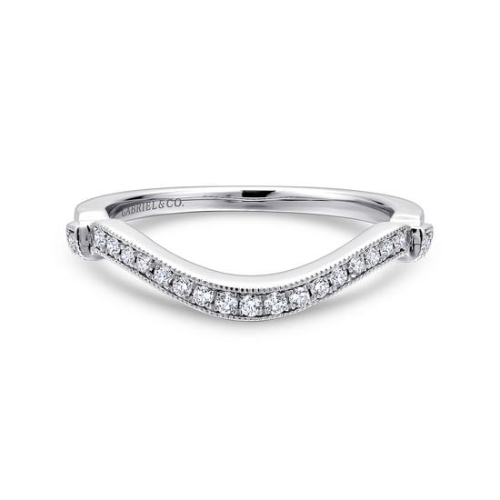 Gabriel - 14K White Gold   Matching Wedding Band