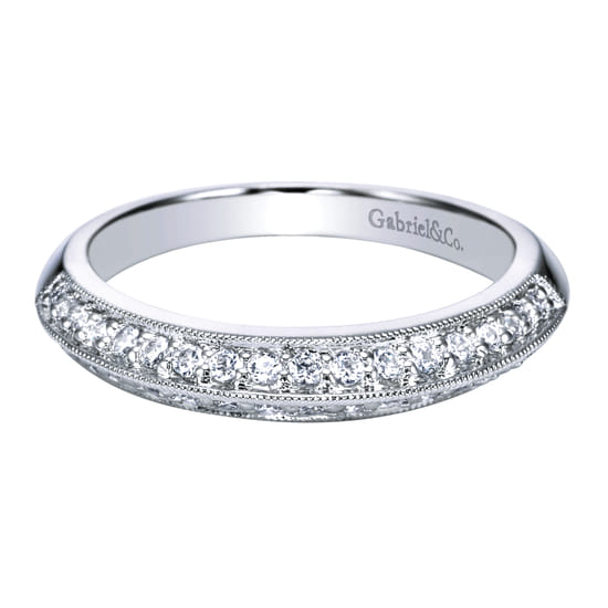 Gabriel - 14K White Gold   Matching Wedding Band