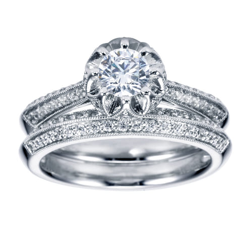 14K White Gold Matching Wedding Band 14K White Gold Matching Wedding Band