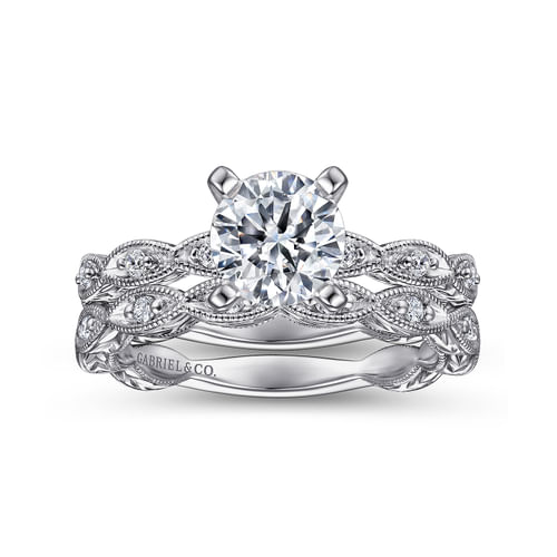 14K White Gold   Matching Wedding Band