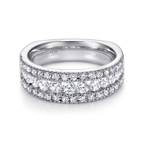 Gabriel - 14K White Gold   Matching Wedding Band