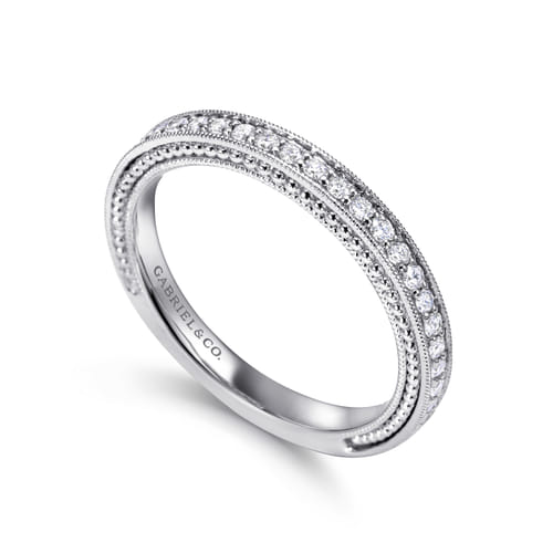 14K White Gold   Matching Wedding Band