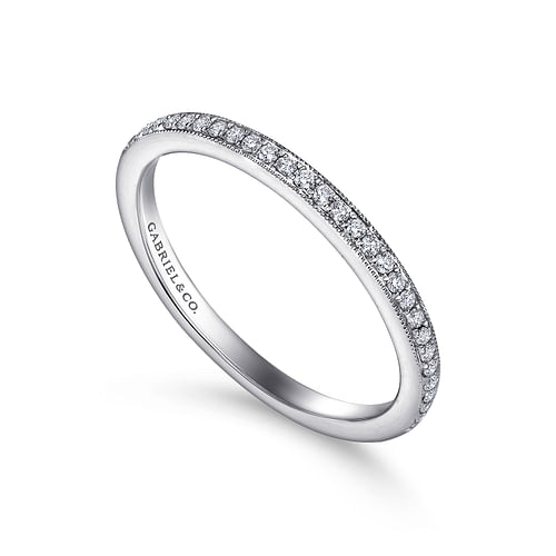 14K White Gold   Matching Wedding Band