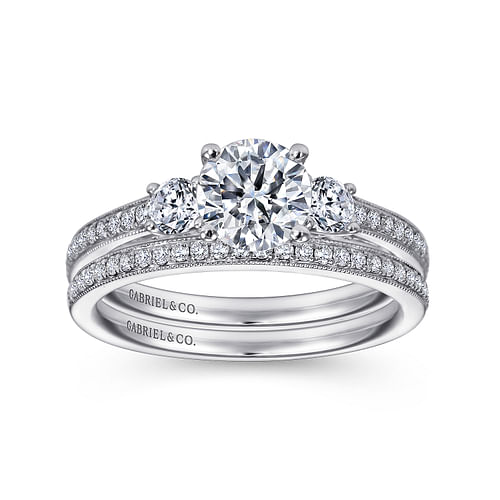 14K White Gold   Matching Wedding Band