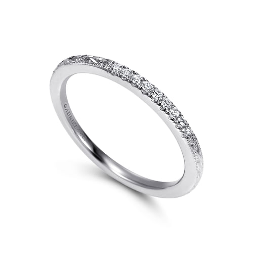 14K White Gold   Matching Wedding Band