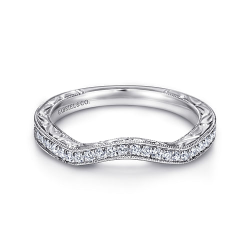 14K White Gold   Matching Wedding Band