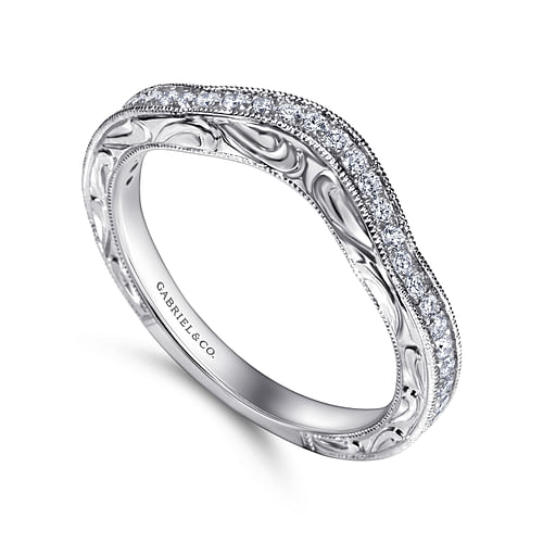 14K White Gold   Matching Wedding Band