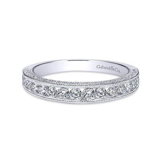 Gabriel - 14K White Gold   Matching Wedding Band