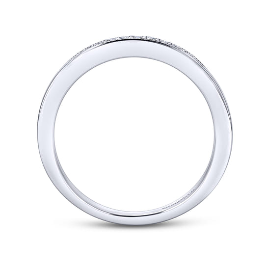 14K White Gold   Matching Wedding Band angle 2