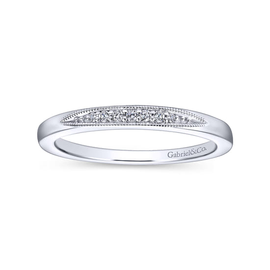 14K White Gold   Matching Wedding Band angle 5