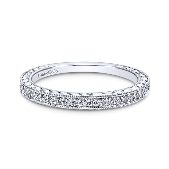 Gabriel - 14K White Gold   Matching Wedding Band