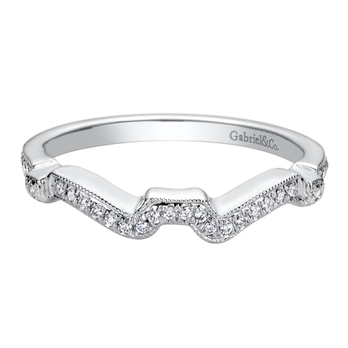 14K White Gold   Matching Wedding Band