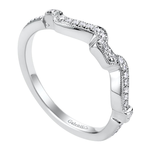 14K White Gold   Matching Wedding Band