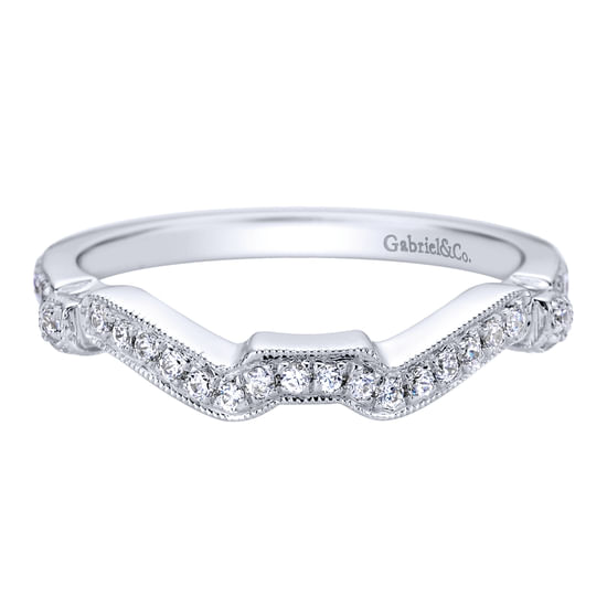 Gabriel - 14K White Gold   Matching Wedding Band