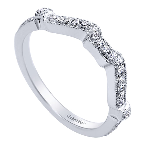 14K White Gold   Matching Wedding Band
