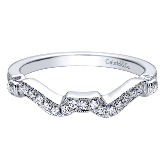 Gabriel - 14K White Gold   Matching Wedding Band