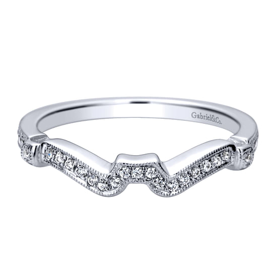 Gabriel - 14K White Gold   Matching Wedding Band