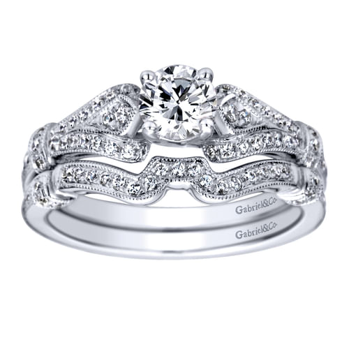 14K White Gold   Matching Wedding Band