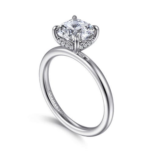 14K White Gold Cushion Diamond Engagement Ring 14K White Gold Cushion Diamond Engagement Ring