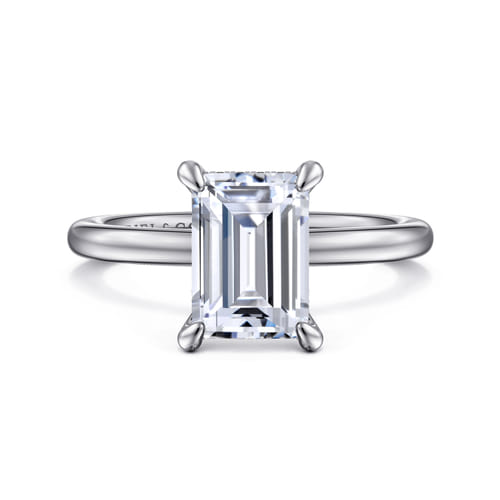 14K White Gold Emerald Cut Diamond Engagement Ring 14K White Gold Emerald Cut Diamond Engagement Ring