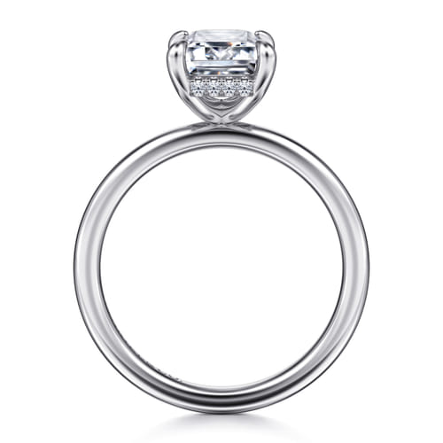14K White Gold Emerald Cut Diamond Engagement Ring 14K White Gold Emerald Cut Diamond Engagement Ring