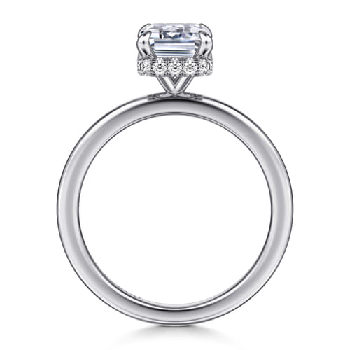 14K White Gold Emerald Cut Diamond Engagement Ring 14K White Gold Emerald Cut Diamond Engagement Ring