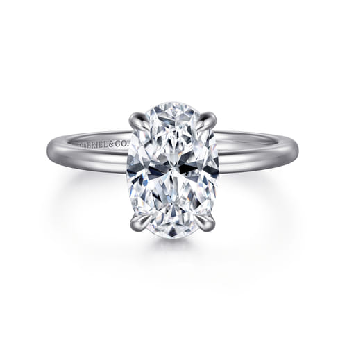 14K White Gold Oval Diamond Engagement Ring 14K White Gold Oval Diamond Engagement Ring
