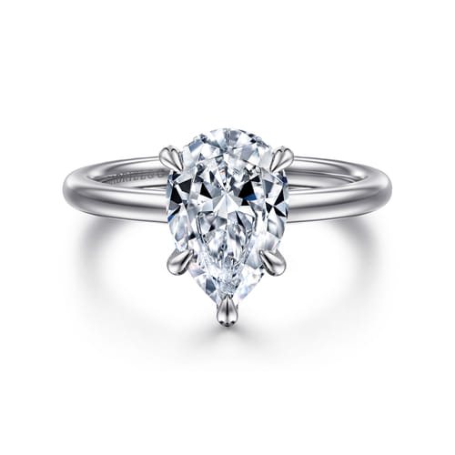 14K White Gold Pear Shape Diamond Engagement Ring 14K White Gold Pear Shape Diamond Engagement Ring