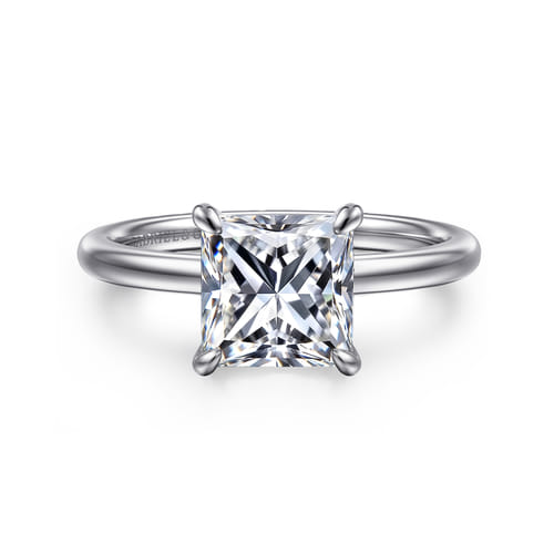 14K White Gold  Princess Diamond Engagement Ring