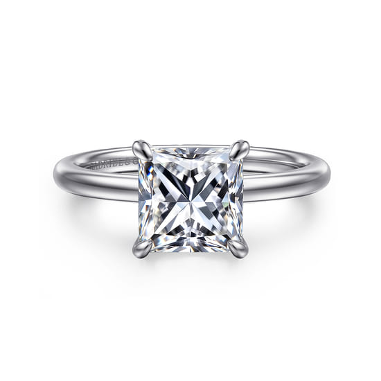 Gabriel - 14K White Gold  Princess Diamond Engagement Ring