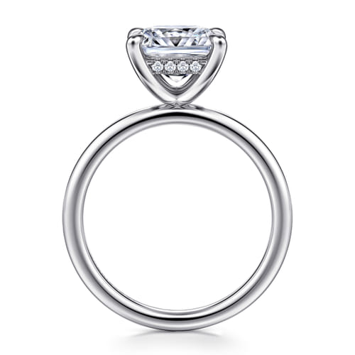 14K White Gold  Princess Diamond Engagement Ring
