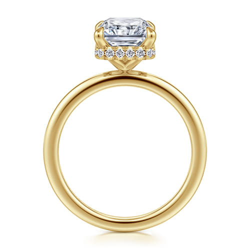 14K White Gold  Radiant Cut Diamond Engagement Ring