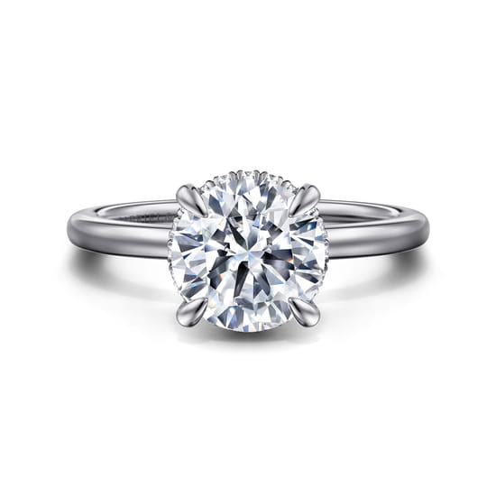 Gabriel - 14K White Gold Round Diamond Engagement Ring Gabriel - 14K White Gold Round Diamond Engagement Ring