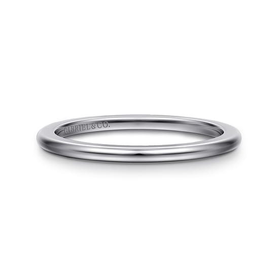 Gabriel - 14K White Gold 1.3mm Mini Spacer Band Gabriel - 14K White Gold 1.3mm Mini Spacer Band
